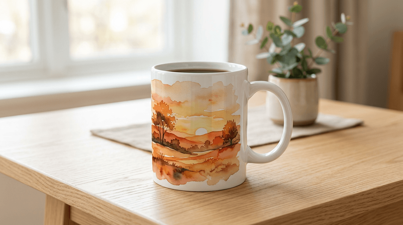 Caneca Arte em Aquarela